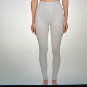 Skims Gray cotton Rib leggings